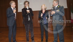 da sinistra: Giletti, Fiorello, Giannini e Capolupo