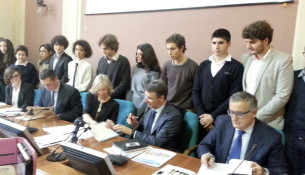 Sabelli, Giannini, Cantone e Roberti al Ministero dell'Istruzione
